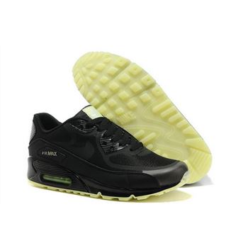 Nike Air Max 90 Prem Tape Unisex All Black Running Shoes Closeout